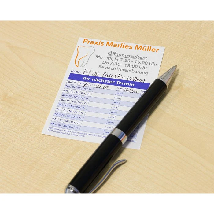 König&Ebhardt Terminzettel 8655651, A7, 500 Blatt, Block Weiß/blau, Neutrales Design Für Viele Berufe – Bild 2