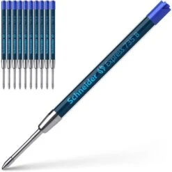 Schneider® Schneider Kugelschreiberminen Express 735, 7373, Metallgroßraummine, Strichstärke B, Blau, 10 Stück