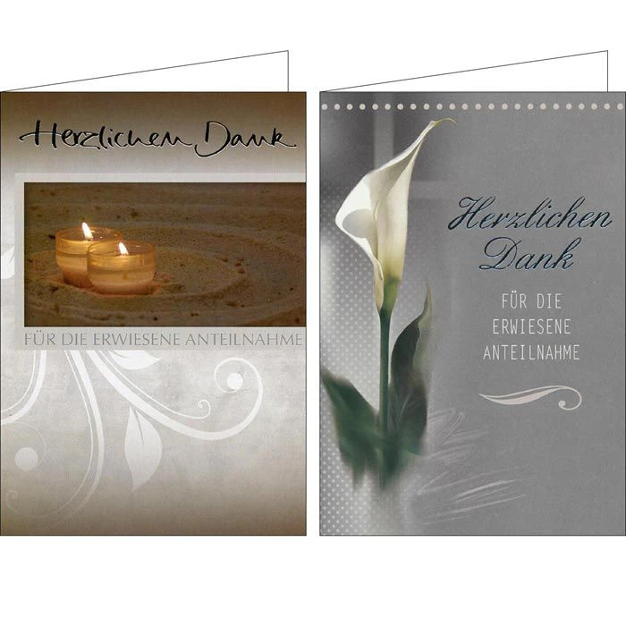 Böttcher-AG Trauerkarten Danksagungen, A6, Klappkarten Mit Umschlag, 5 Stück - Image 3