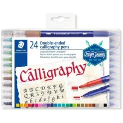Staedtler Filzstifte 3005 TB24, Calligraphy, Doppelfasermaler 2,0 Und 3,5 Mm, 24 Stück