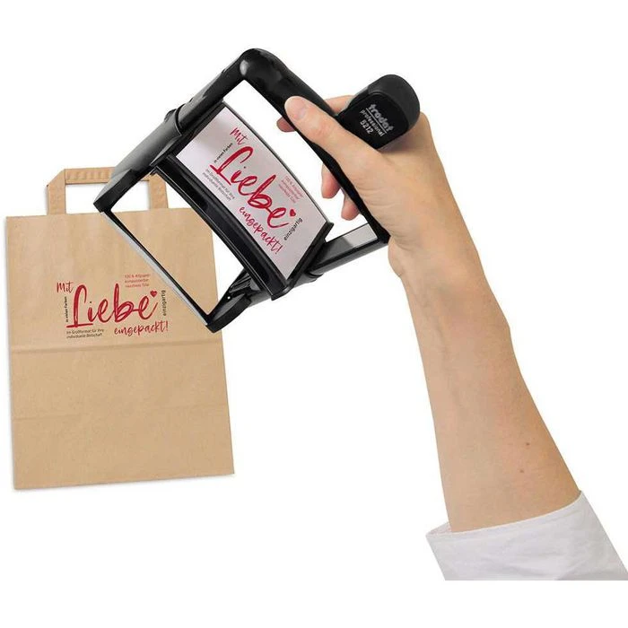 Trodat® Trodat Tragetaschen TÜTLE, Braun, 18,5 X 22cm, Papiertüten Mit Henkel, 100 Stück – Bild 5