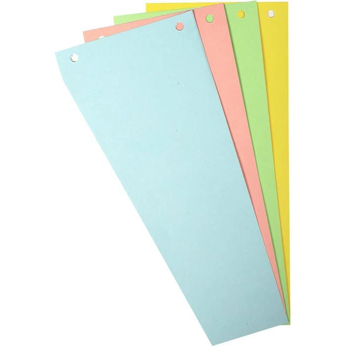 Exacompta Trennstreifen 13595E Forever, Trapez, Sortiert, 24 X 10,5 Cm, 180g/m² Karton, 100 Stück