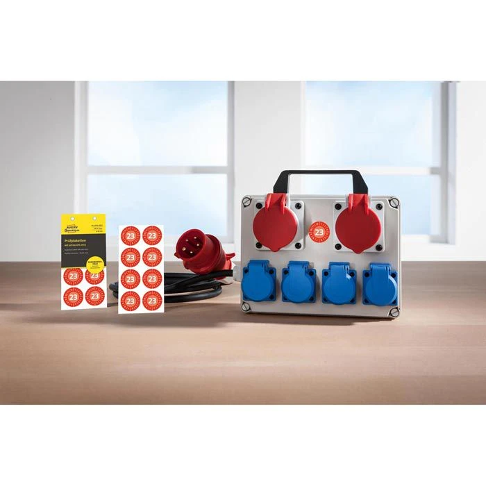 Zweckform Prüfplaketten 6946, Mit Jahreszahl 2023, Rot, Ø 30mm, Abziehsicher, 80 Stück - Image 5