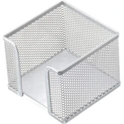 Helit Zettelbox H2518400 The Cube Network, Silber, Ungefüllt, Metall