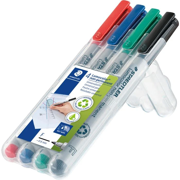 Staedtler Lumocolor Non-permanent M Sortiert 316 WP4 Folienschreiber 0,6mm 4 Stück - Image 2