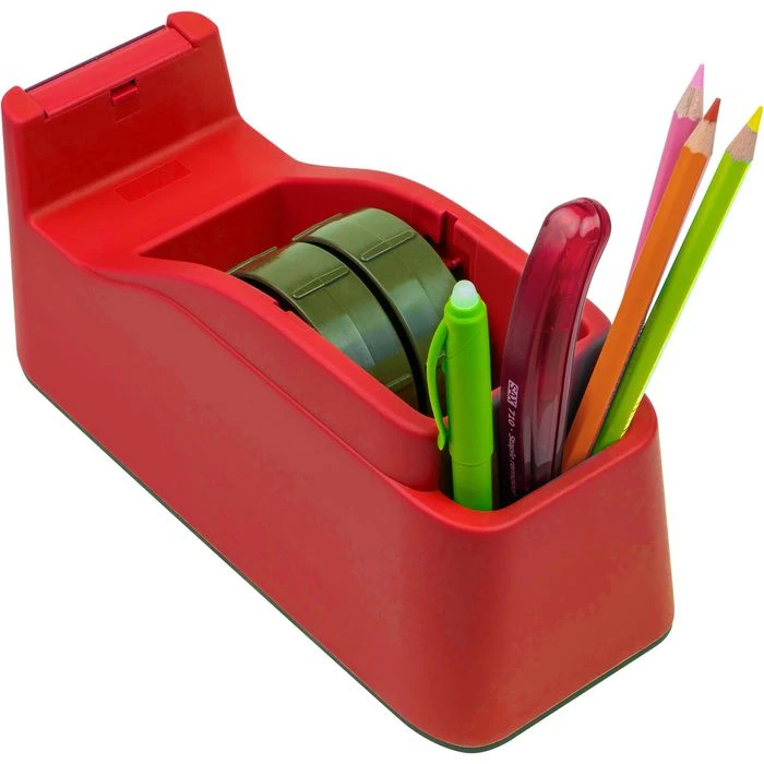 Sax Klebefilmabroller Tape It Easy 0-729-01, Rot, Tischabroller Für Kleberollen 50mm X 66m – Bild 3