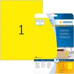 Herma Universaletiketten 4421, Special, Gelb, 210 X 297mm, Ablösbar, 20 Blatt, 20 Stück