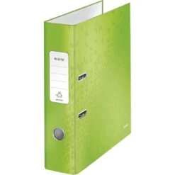 Leitz Ordner 1005-01-54 WOW Laminierter Karton, A4, 8cm, Grün