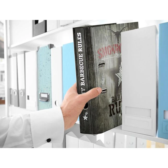 Herma Ordner 19597 BBQ, Rezeptordner, Karton, A4, 7cm, Motiv Smokin Star, Inkl. Register - Image 3