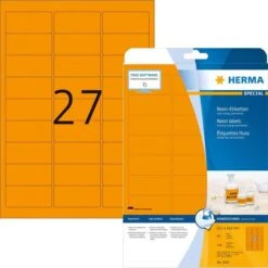 Herma Special 5141 Universaletiketten Neon-orange, 63.5x29.6mm, 20 Blatt, 540 Stück