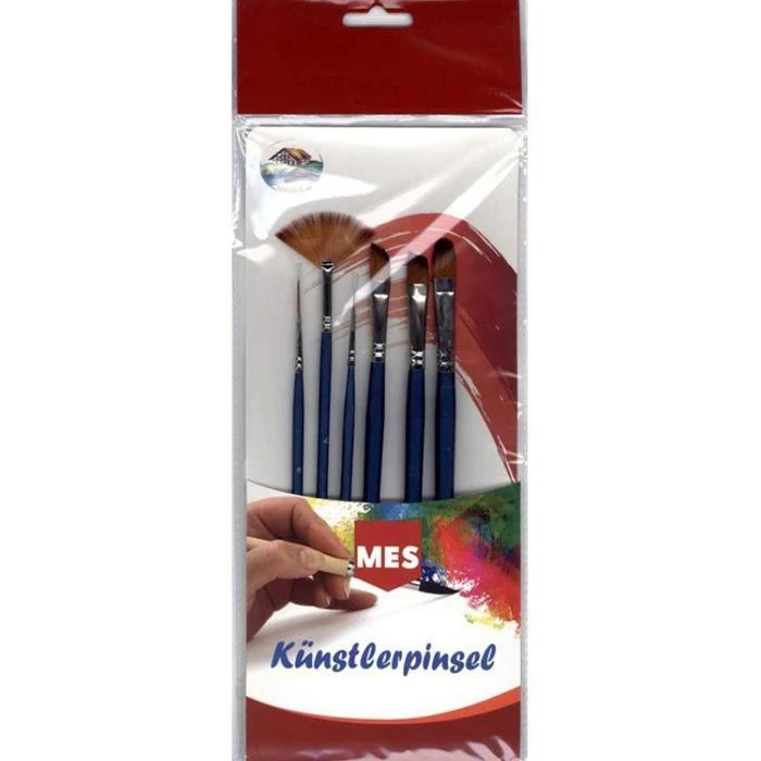 MES Pinsel Koh-I-Noor Künstlerpinsel, Pinselset, Für Acryl & Aquarell, Verschiedene Größen, 6 Stück - Image 2