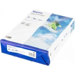 Inapa Tecno Superior, 2100011533, A4, Kopierpapier, 80g/qm, 2-fach Gelocht, Weiß, 500 Blatt