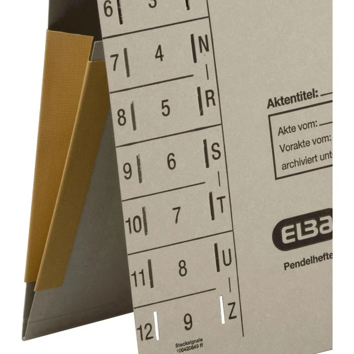 Elba Pendelhefter 100570021, A4, Grau, Amtsheftung, 320 G/m² Karton, Mit Tasche, 50 Stück – Bild 4