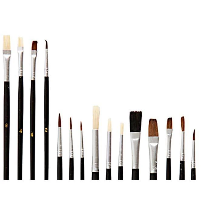 Idena Pinsel 60109 Pinselset, Mit 10 Haar- Und 5 Borstenpinseln, 15 Stück - Image 3