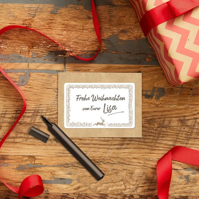 Zweckform Vielzwecketiketten 51052 Xmas Weiß,braun, 33 X 52 Mm, 26 Blatt, 208 Stück - Image 6