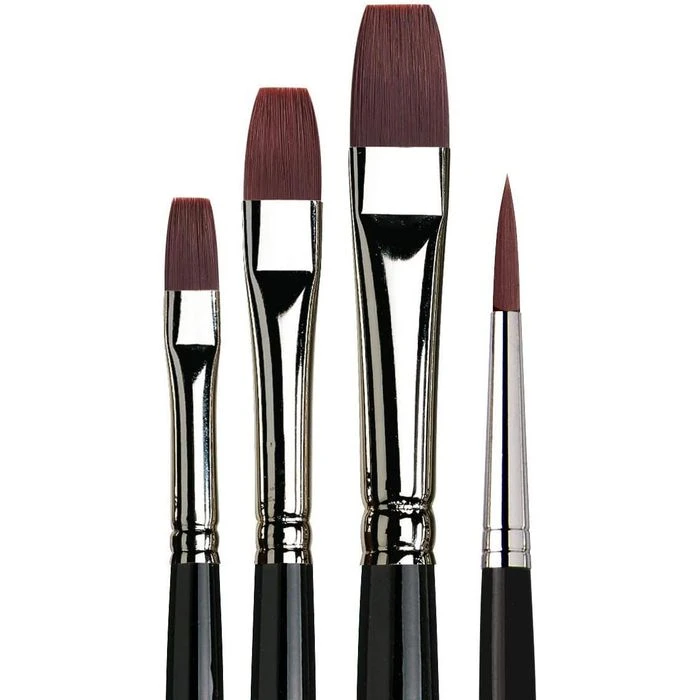 Da Vinci Da-Vinci Pinsel 4220 Top-Acryl Malpinsel-Set, Synthetikpinsel Flach & Rund, 4 Stück - Image 3