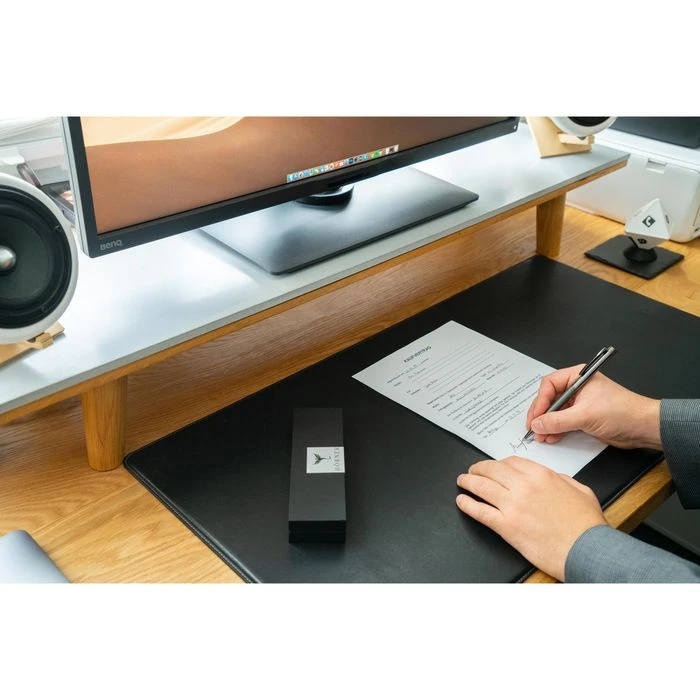 Hörner Kugelschreiber Levio 1016, Gehäuse Grau, Metall, Schreibfarbe Blau – Bild 6