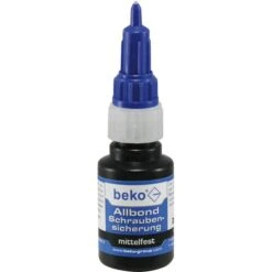 Beko Schraubensicherung 261 100 210, Mittelfest, Blau, Wasserfest, 10ml