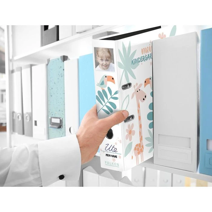 Falken Ordner 22001184 Meine Kindergartenzeit, A4, Karton, 8cm, Motiv Dschungel – Bild 2