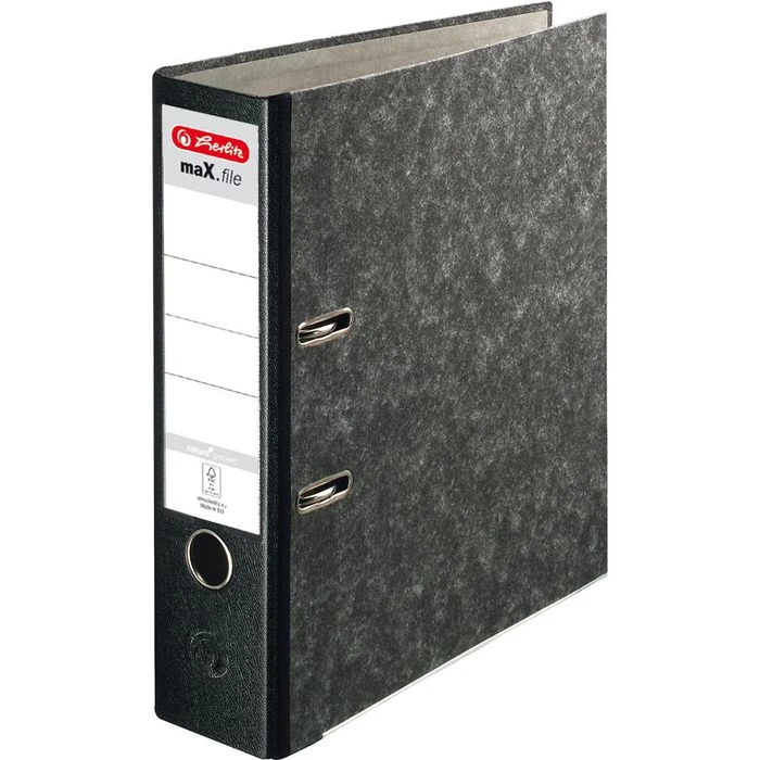 Herlitz MaX.file Nature Pocket 10900256 Ordner, A4, Breit, Karton, Wolkenmarmor