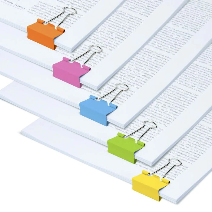 RAPESCO Foldbackklammern FBC32COL, 32mm, Farbig Sortiert, 10 Stück – Bild 2