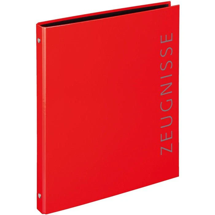 Veloflex Zeugnismappe Velocolor 4144321, A4, Ringbuch, Rot, Mit Ringmechanik