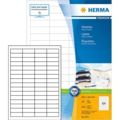 Herma Premium 4271 100 Etiketten Weiß 48.3 X 16.9