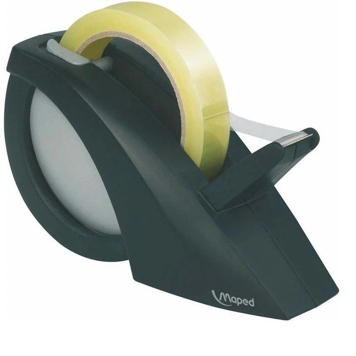 Maped Klebefilmabroller Expert Compact Pro Green, Tischabroller Für Kleberollen 19mm X 66m, Schwarz