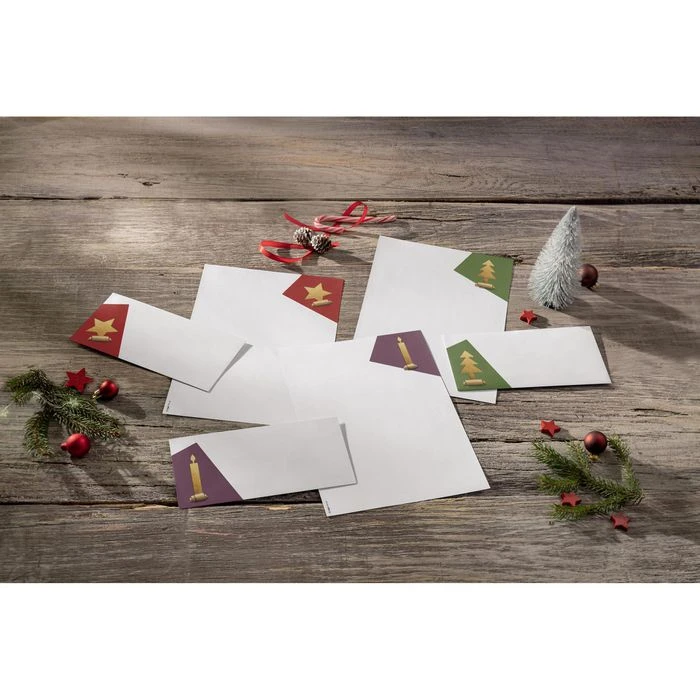 Sigel Weihnachtsumschläge DU257, DIN Lang, Cut-Out Style, Sortiert, 25 Stück - Image 2