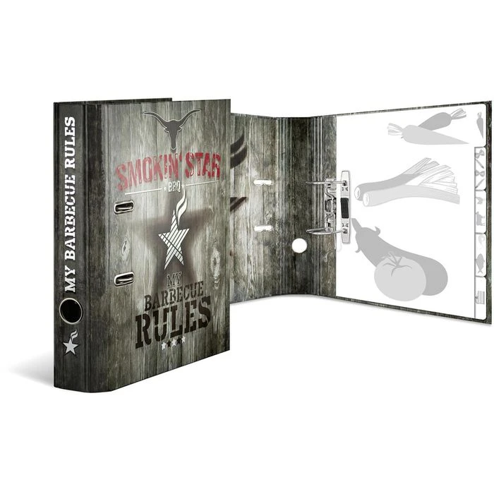 Herma Ordner 19597 BBQ, Rezeptordner, Karton, A4, 7cm, Motiv Smokin Star, Inkl. Register - Image 6