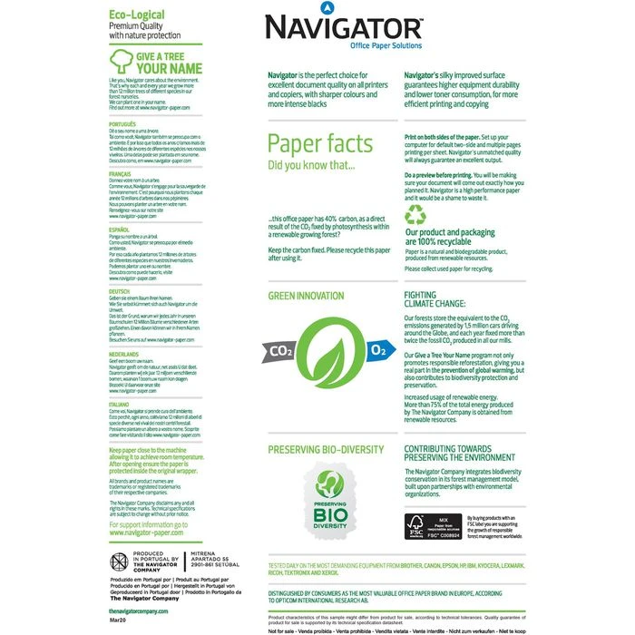 Navigator ECO-Logical A4 Papier 75g 500 Blatt - Image 3