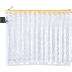 Foldersys Reißverschlussbeutel 40448-60, A5, Gelb / Transparent, Aus PVC, Abheftbar, 1 Fach