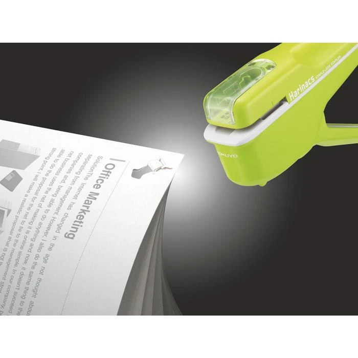 Kokuyo Heftzange Harinacs Medium Plus SLN-MSH110D, Heftleistung Ca. 10 Blatt, Schwarz, Klammerlos - Image 2