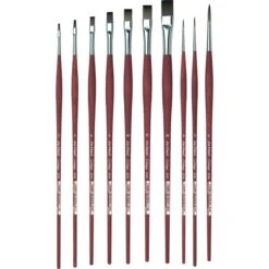 Da Vinci Da-Vinci Pinsel College 5403, 10 Stück, Haarpinsel Flach + Rund, In Geschenkdose