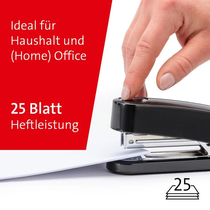 Novus B2 020-1255 Heftgerät, Heftleistung 25 Blatt Schwarz - Image 2