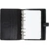 Filofax Systemplaner Finsbury Organiser Black, Kalender 2023, Schwarz, Echt Leder, Personal