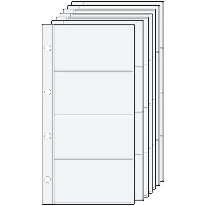 Alassio Visitenkartenhüllen 1012, 11 X 23cm, 10 Hüllen Für Je 8 Visitenkarten