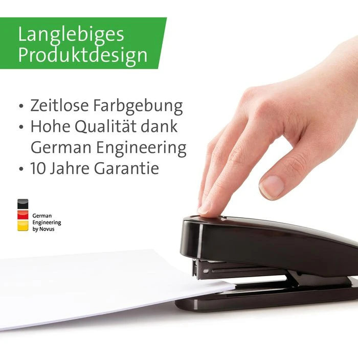 Novus Heftgerät B2 Re+new, 020-1931, Heftleistung 25 Blatt, Schwarz - Image 5