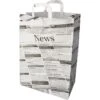 Papstar Tragetaschen Newsprint, Weiß, 32 X 44cm, Papiertüten Mit Henkel, 50 Stück