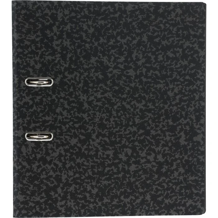 Bene Ordner 91500, Karton, A4, 5cm, Hartpappe, Schwarz Marmoriert - Image 5