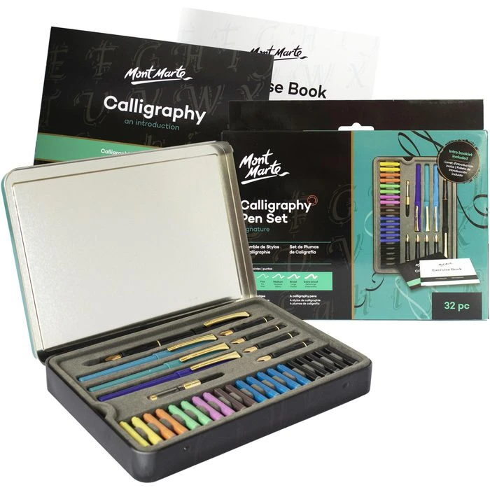 Mont-Marte Schreibset Kalligraphie-Set, Kunststoff, Füller Und Zubehör, Box