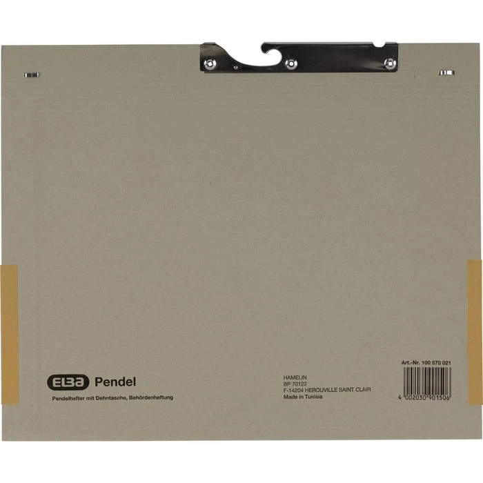 Elba Pendelhefter 100570021, A4, Grau, Amtsheftung, 320 G/m² Karton, Mit Tasche, 50 Stück – Bild 6