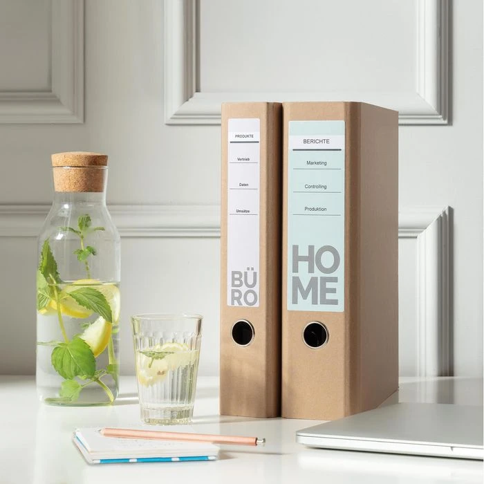 Zweckform Rückenschilder LR4761-10, Recycling Weiß, 61 X 192mm, Selbstklebend, 40 Stück - Image 2