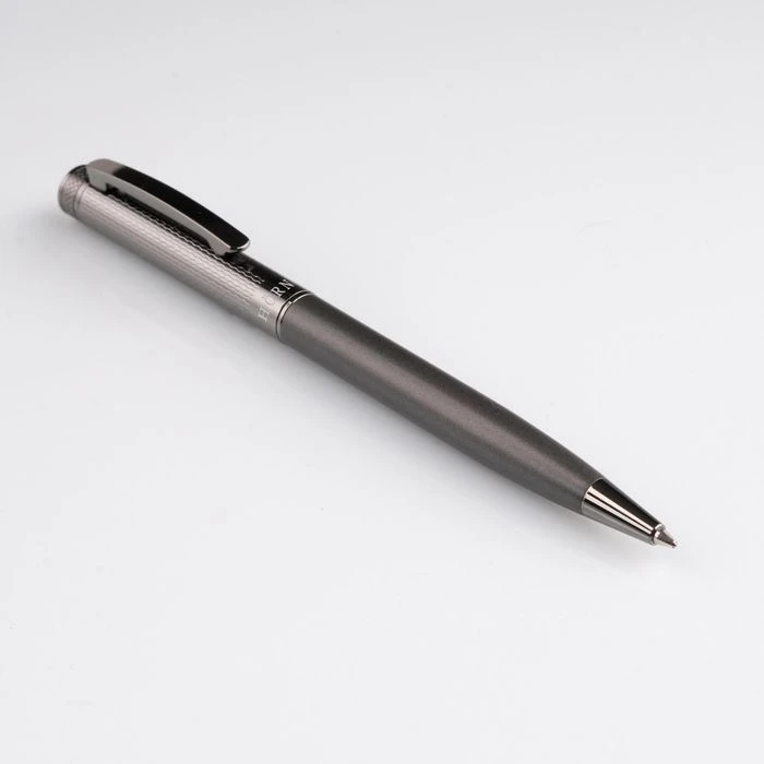 Hörner Kugelschreiber Levio 1016, Gehäuse Grau, Metall, Schreibfarbe Blau – Bild 7