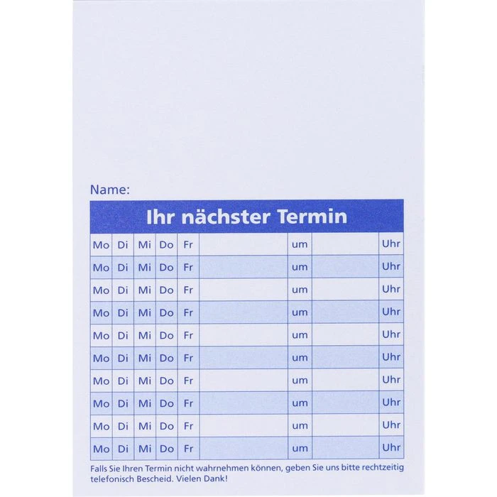 König&Ebhardt Terminzettel 8655651, A7, 500 Blatt, Block Weiß/blau, Neutrales Design Für Viele Berufe – Bild 3