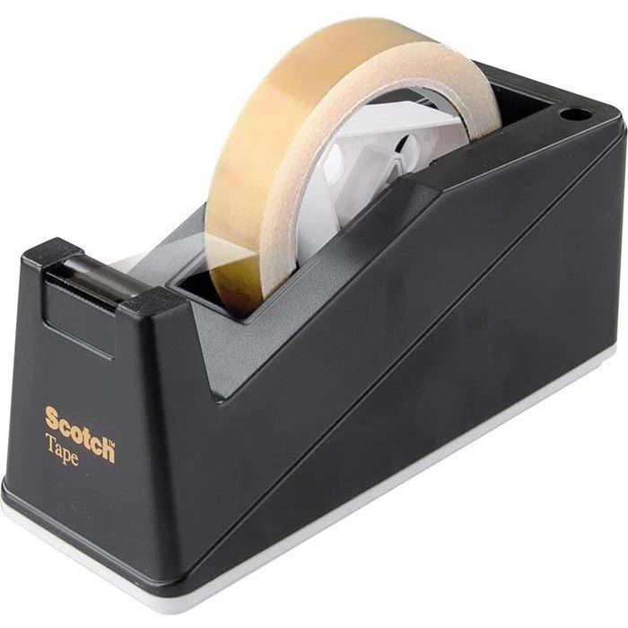 Scotch Klebefilmabroller C10, Schwarz, Tischabroller Für Kleberollen 25mm X 66m