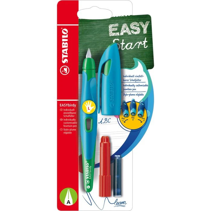 Stabilo Füller EASYbirdy, 5013/2-41, Linkshänder Kunststoff Himmelblau/grasgrün Feder A - Image 8