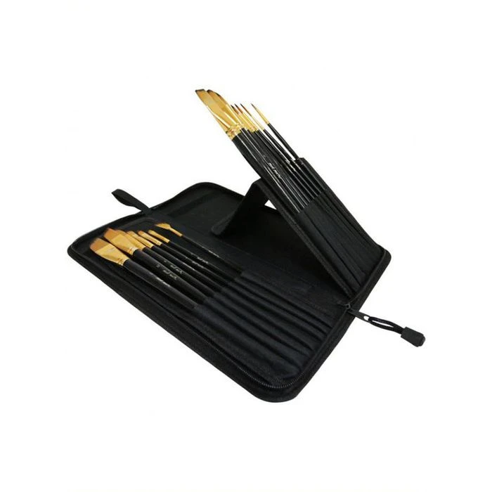 Mont-Marte Pinsel Studiopinsel-Set, Acryl & Aquarell, Verschiedene Größen, 15 Stück - Image 3