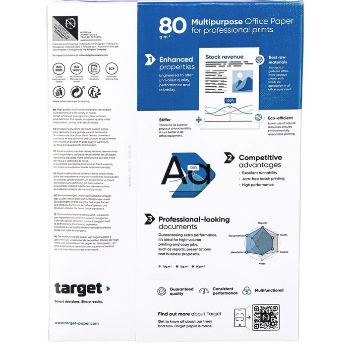 Target Kopierpapier Professional, A4, 80 G/m², Hochweiß, 500 Blatt - Image 3