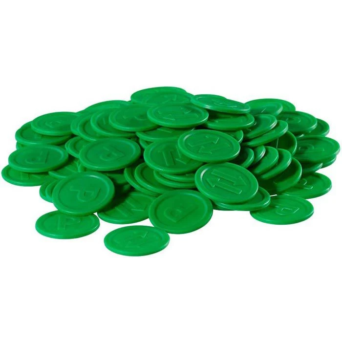 Wolf&Appenzeller Wertmarken 901298, Pfand, Chips Aus PP, Grün, Ø 25mm, 100 Stück - Image 2